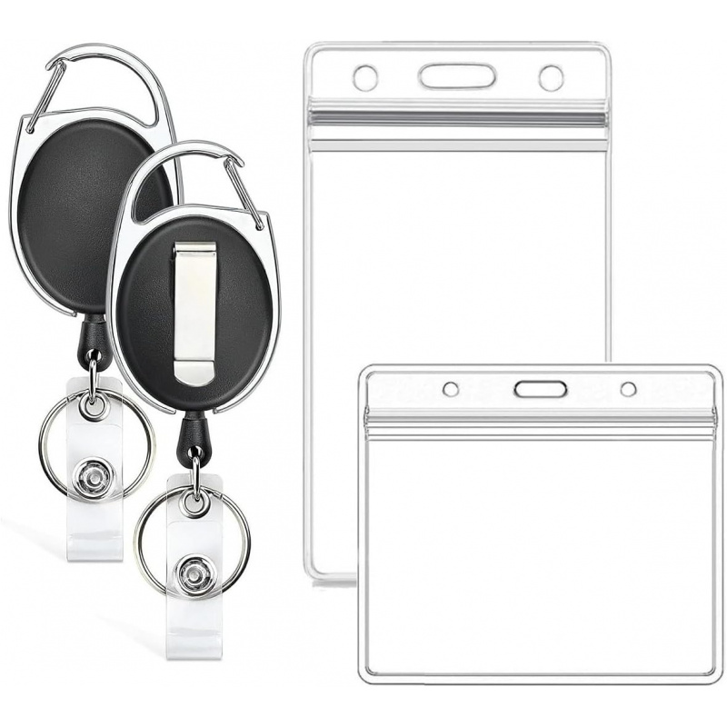 2 Pack ID Badge Holder with Br - Lanyard Badge Holder review and price