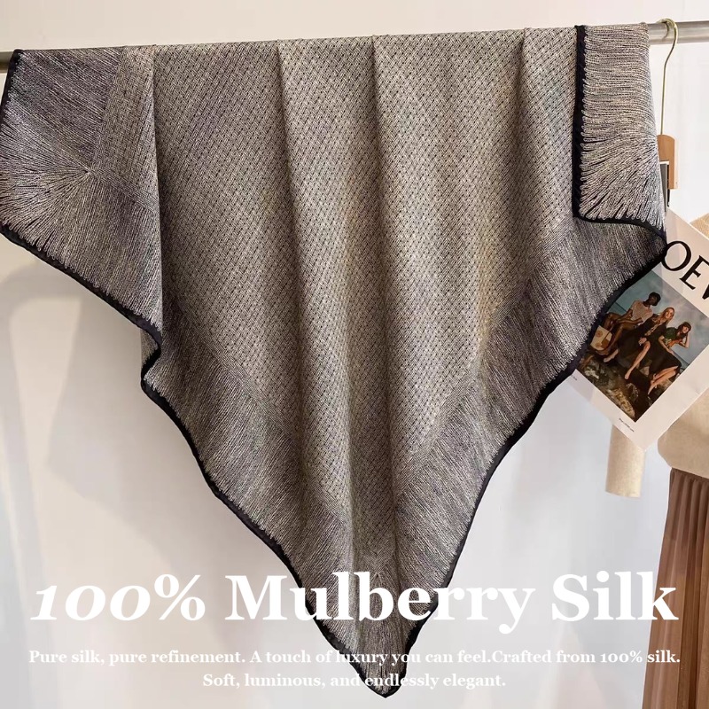 Oversized 110x110cm Real Silk  - Pashmina Wrap Large review and price