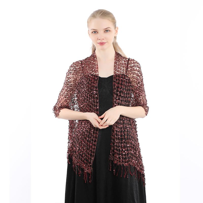 European and American Sequins  - Stole Wedding Shawl review and price