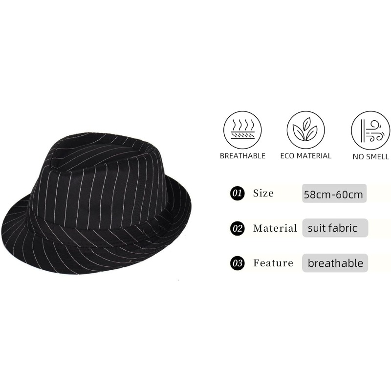 1920s Mens Costume Fedora Hat  - Bow Tie Pre Tied review and price