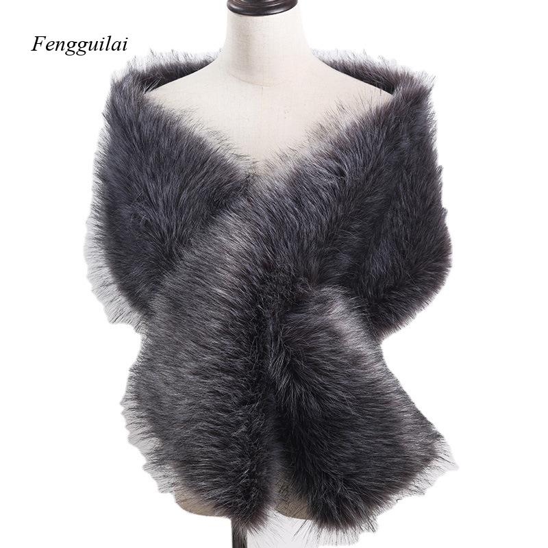 Women's White Faux Fur Shawl B - Stole Wedding Shawl review and price