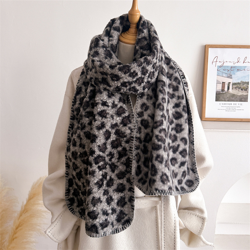 Autumn Winter Leopard Scarf Wo - Pashmina Wrap Large review and price