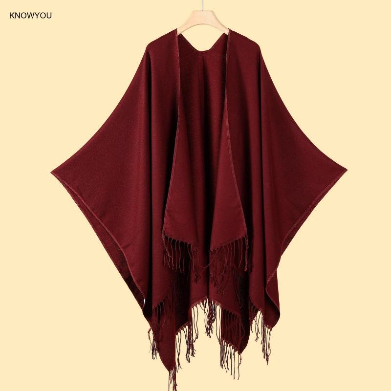 Solid Color Ponchos Men Women  - Muffler Men Wool review and price