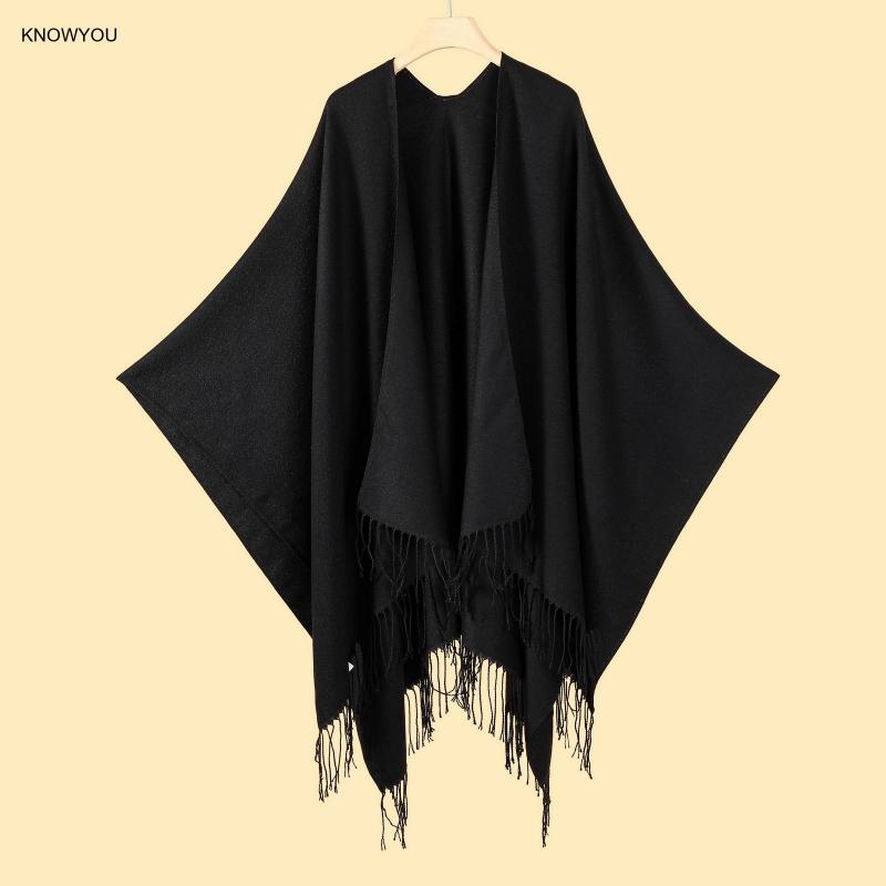 Solid Color Ponchos Men Women  - Muffler Men Wool review and price