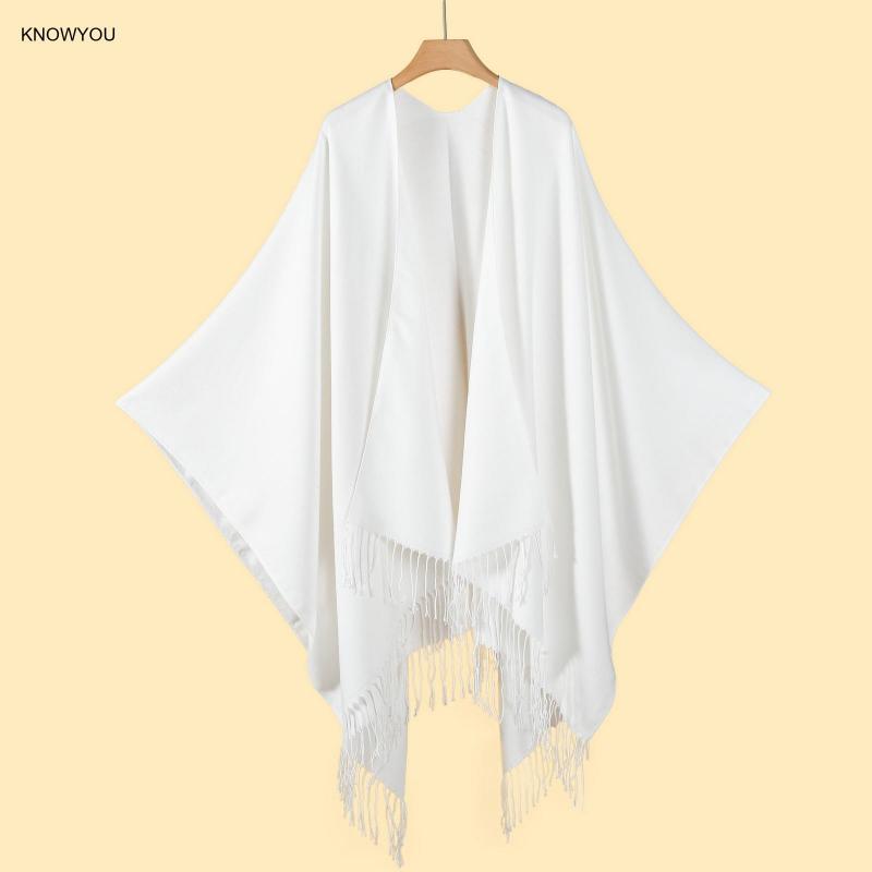 Solid Color Ponchos Men Women  - Muffler Men Wool review and price