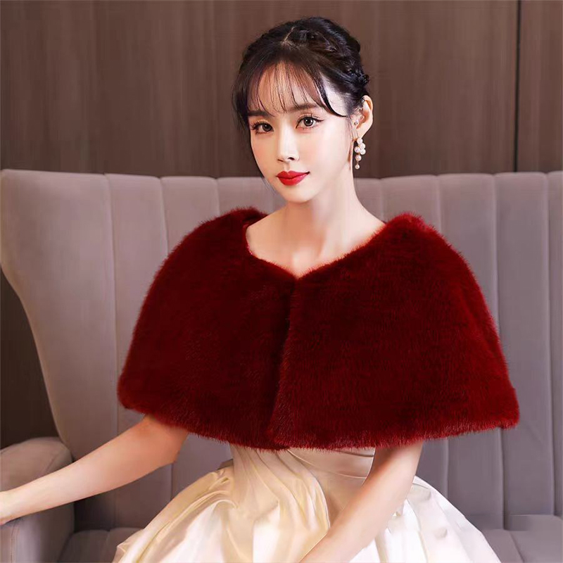 Women Winter Faux Fur Shawl El - Stole Wedding Shawl review and price