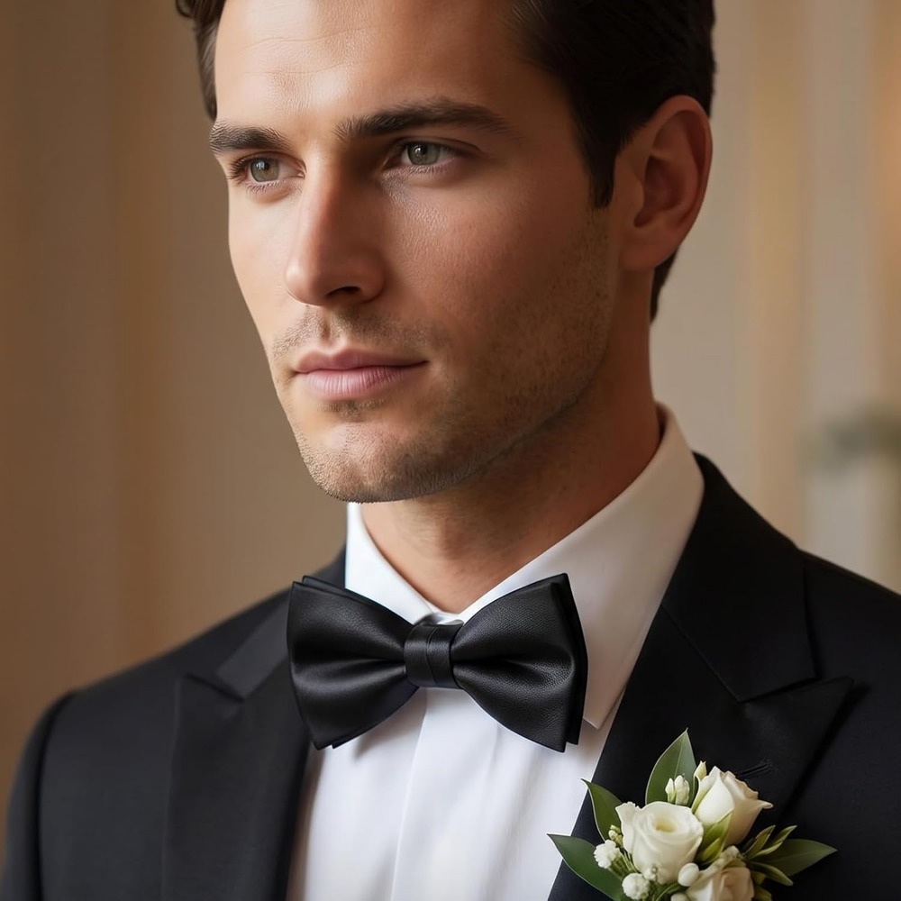 2-Piece Black Bow Ties, Pre-Ti - Bow Tie Pre Tied review and price