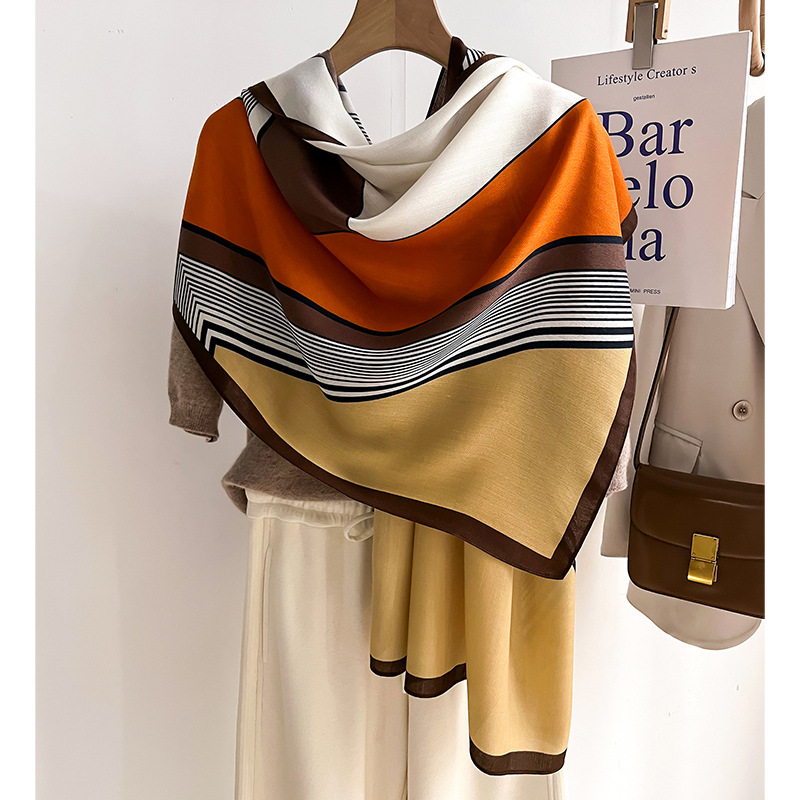 Luxury Brand Scarf  Wool Cotto - Pashmina Wrap Large review and price