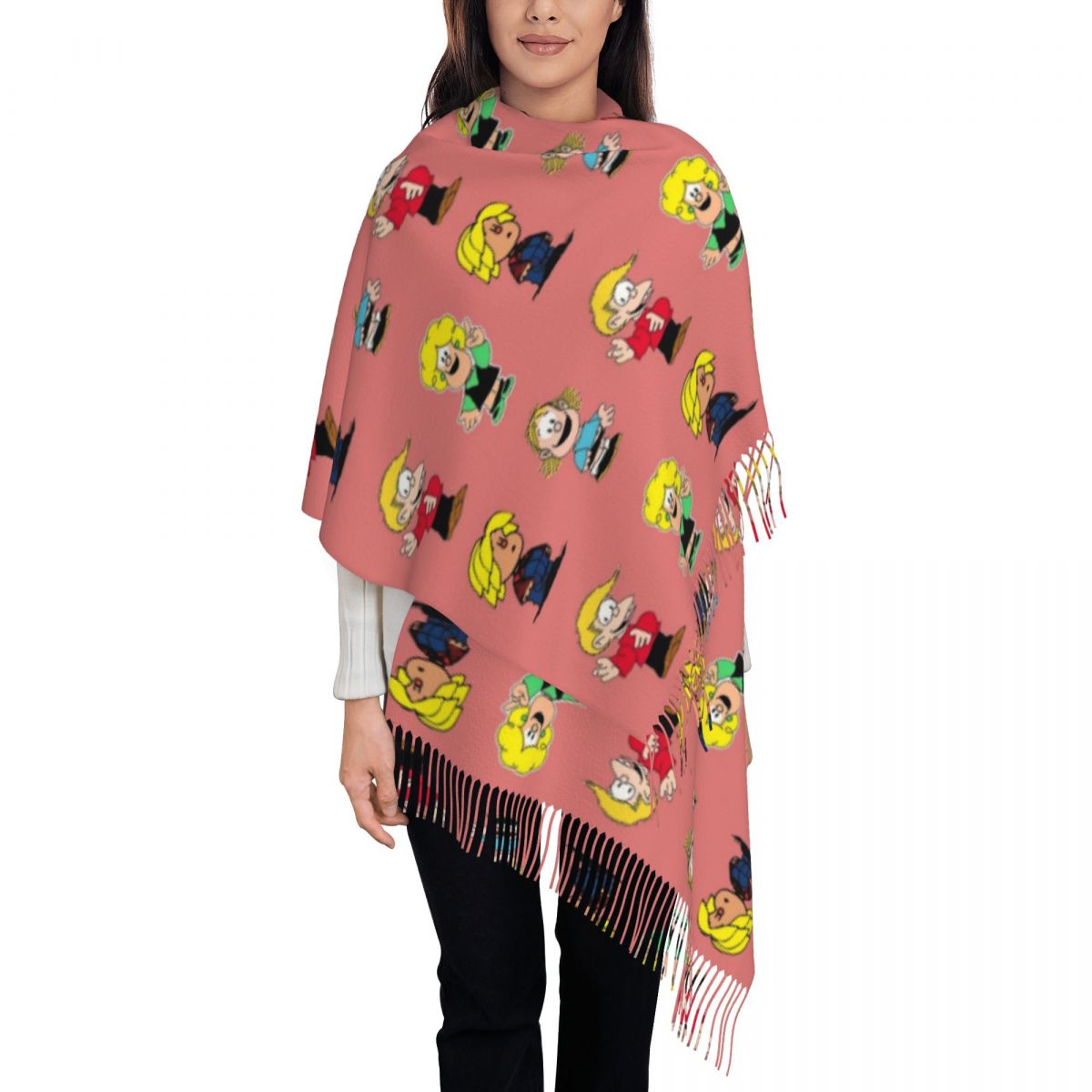 Womens Tassel Scarf Mafaldas C - Pashmina Wrap Large review and price