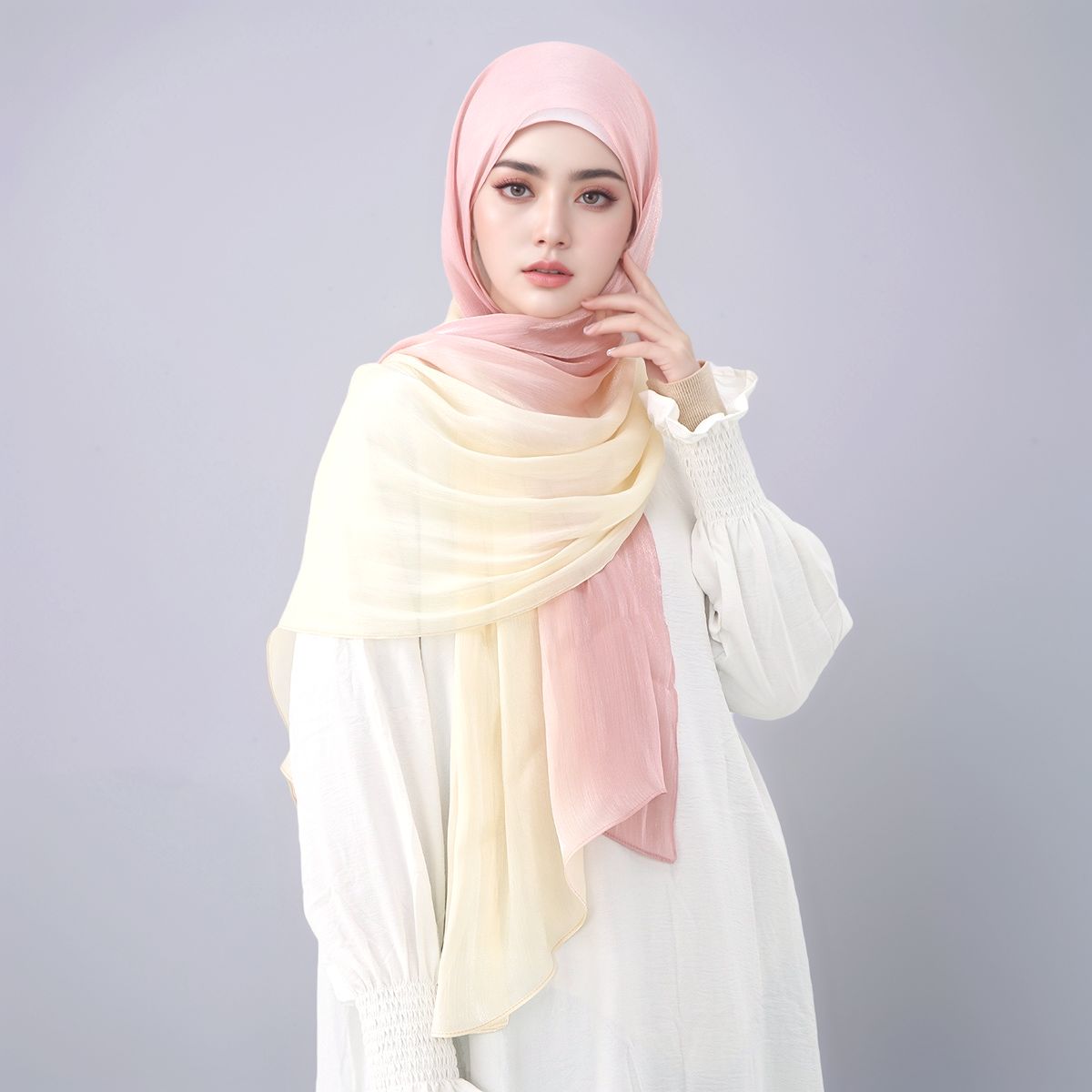 Gradient Twinkle Silk Hijab Sc - Head Wrap Turban review and price