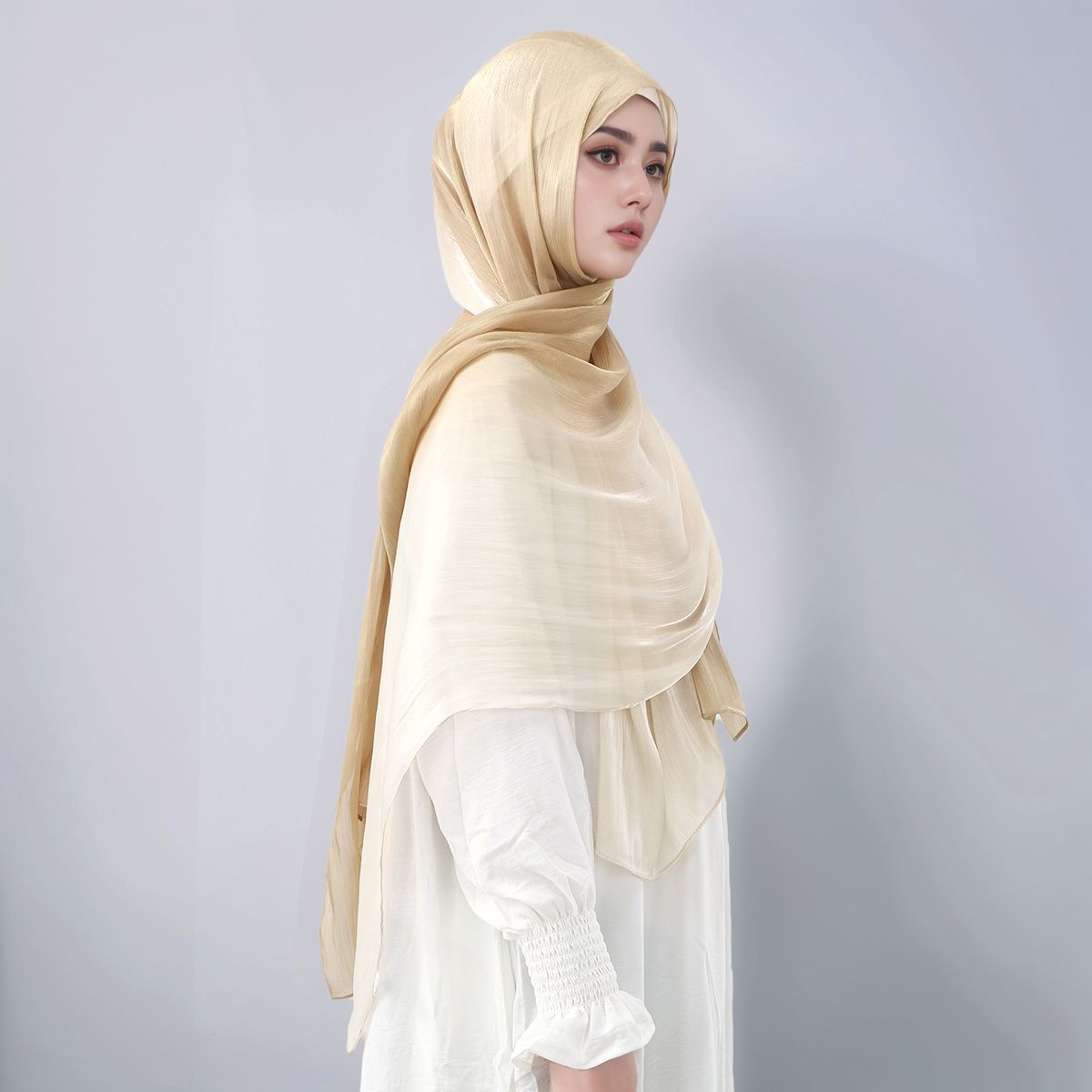 Gradient Twinkle Silk Hijab Sc - Head Wrap Turban review and price