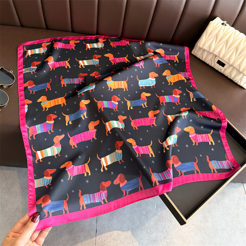 Fashion Wiener Dog Print Banda - Scarf Silk Square review and price
