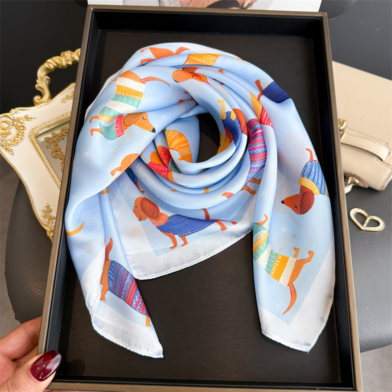 Fashion Wiener Dog Print Banda - Scarf Silk Square review and price