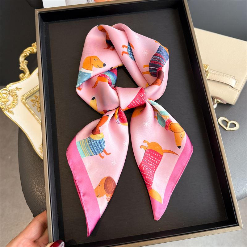 Fashion Wiener Dog Print Banda - Scarf Silk Square review and price