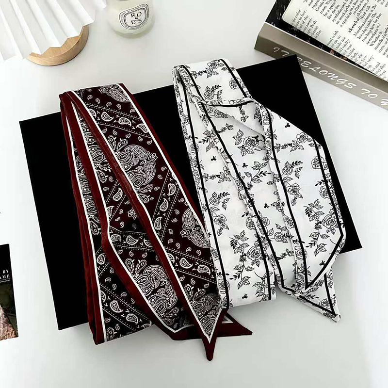 Luxury Fashion Woman Skinny Si - Silk Neck Scarf review and price