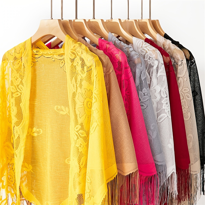New Embroidery Lace Scarf Shaw - Stole Wedding Shawl review and price