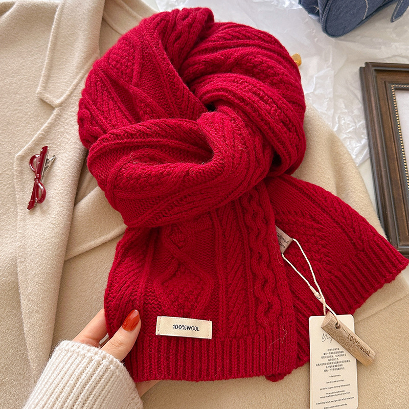 Luxury 100% Wool Scarf Women M - Muffler Men Wool review and price