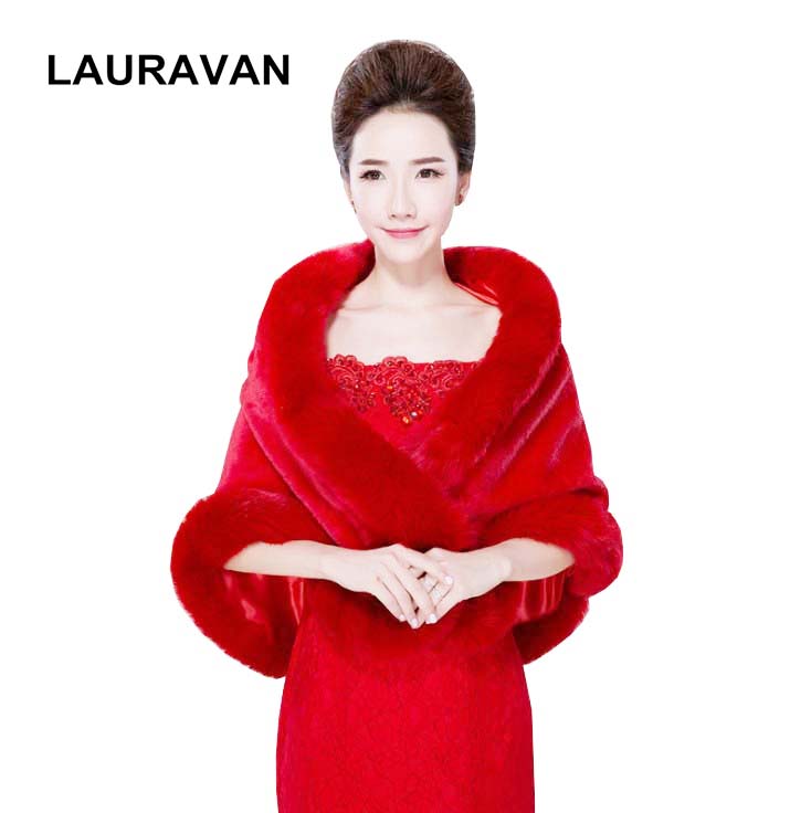 Red Bridal Wraps Winter Faux F - Stole Wedding Shawl review and price