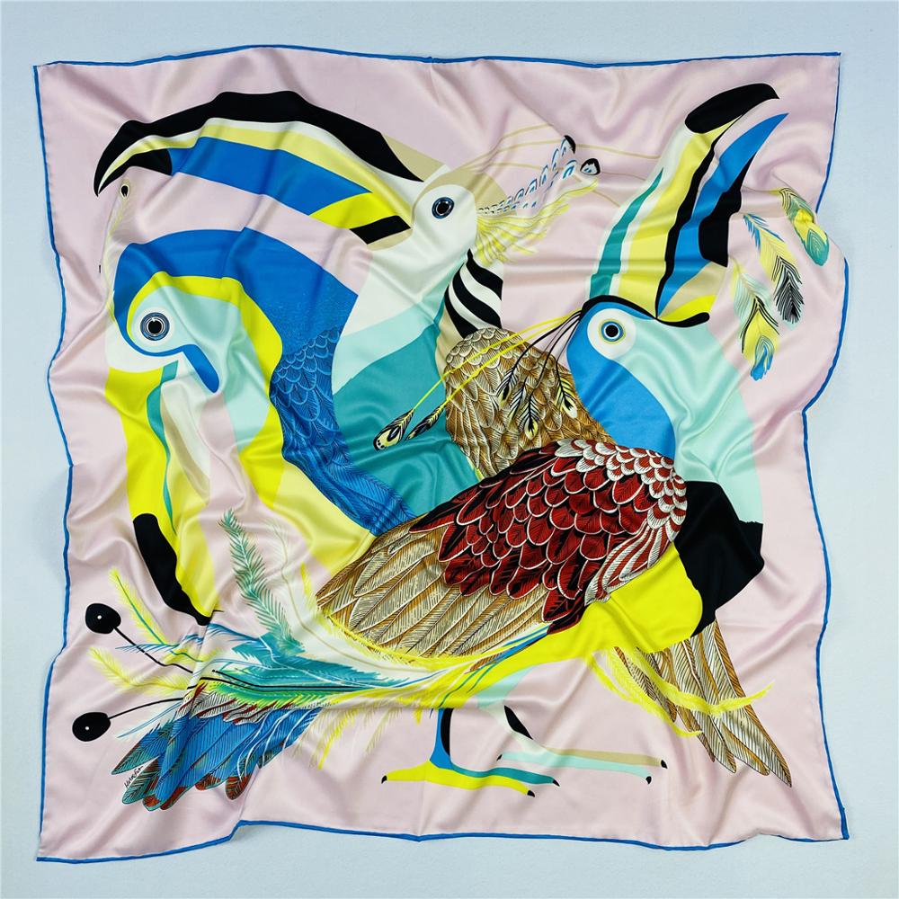 90cm Luxury Parrot Twill Silk  - Scarf Silk Square review and price