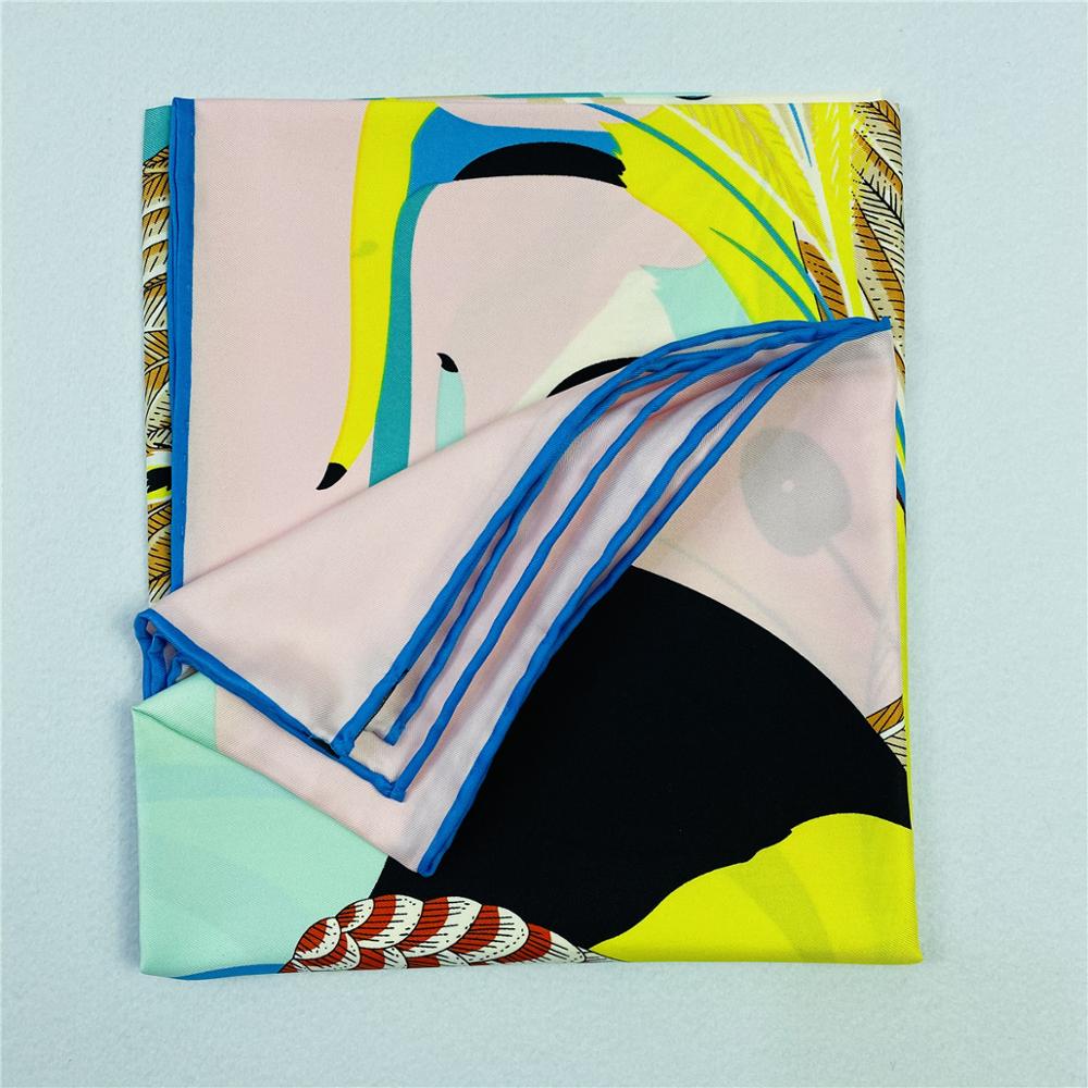 90cm Luxury Parrot Twill Silk  - Scarf Silk Square review and price