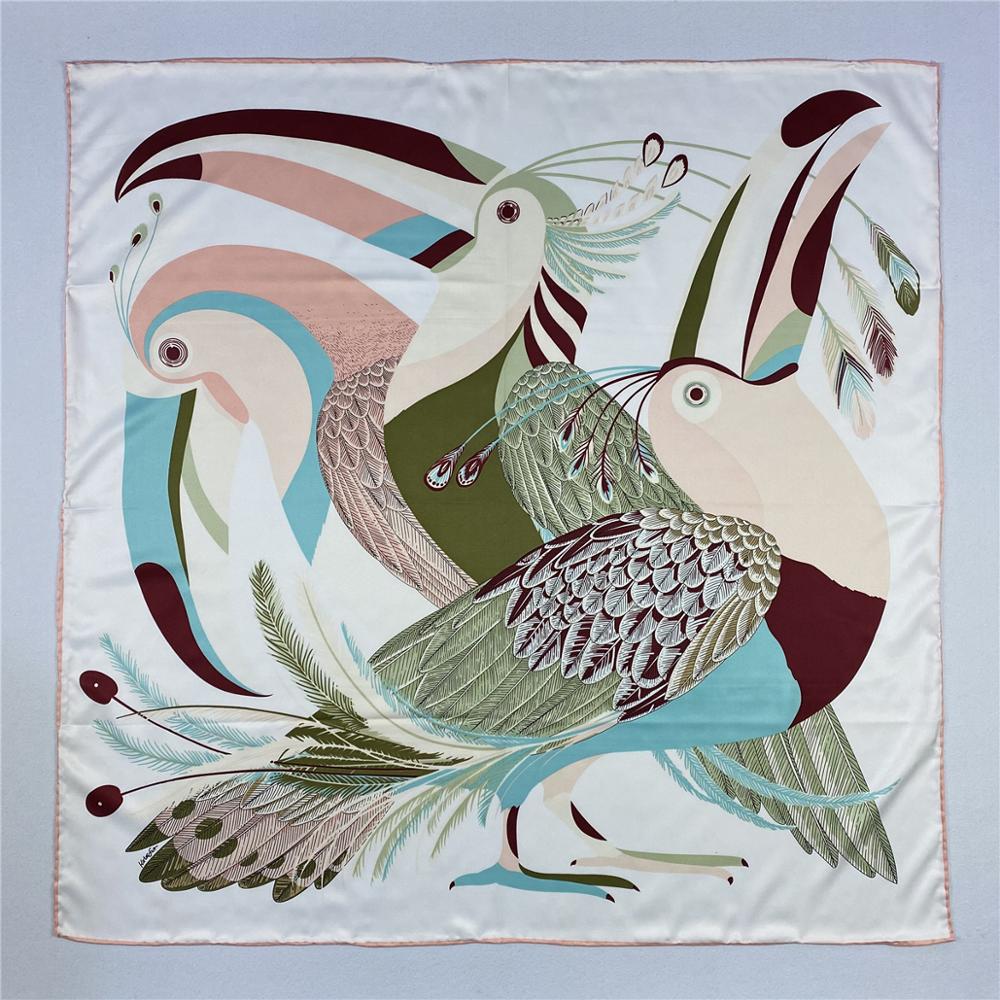 90cm Luxury Parrot Twill Silk  - Scarf Silk Square review and price