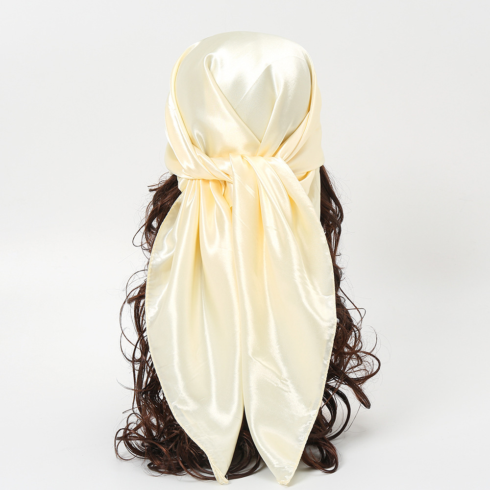 90cm Solid Colors Neckerchief  - Scarf Silk Square review and price