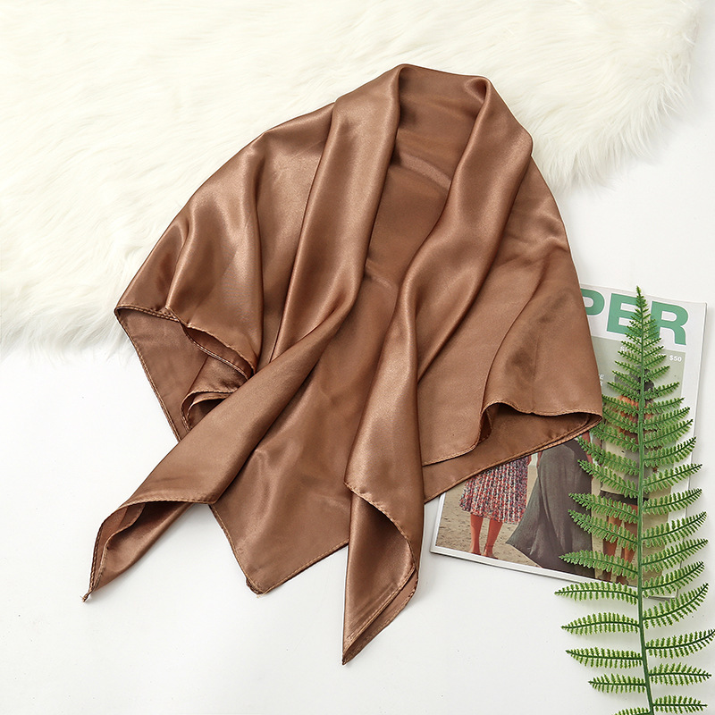 90cm Solid Colors Neckerchief  - Scarf Silk Square review and price